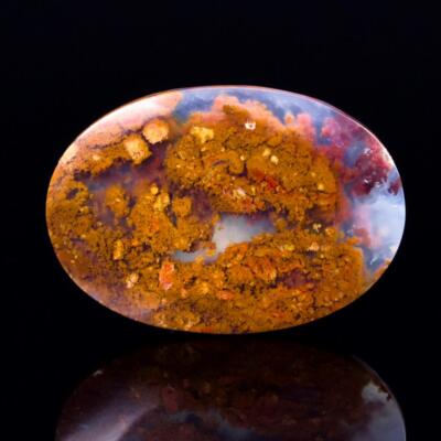 Natural Moss Agate Cabochon with a Beautiful Picture Pattern Indonesia 6.11 g