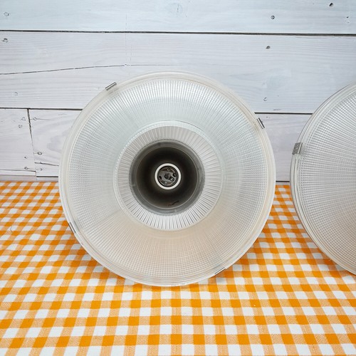 2 lámparas elípticas holofán antiguas Art Deco de 14" - Imagen 5 de 7