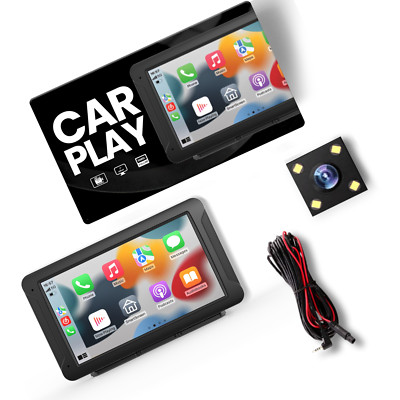 7'' HD Wireless Apple & Android CarPlay Pro - Tragbares Autoradio, Rückfahrkamera