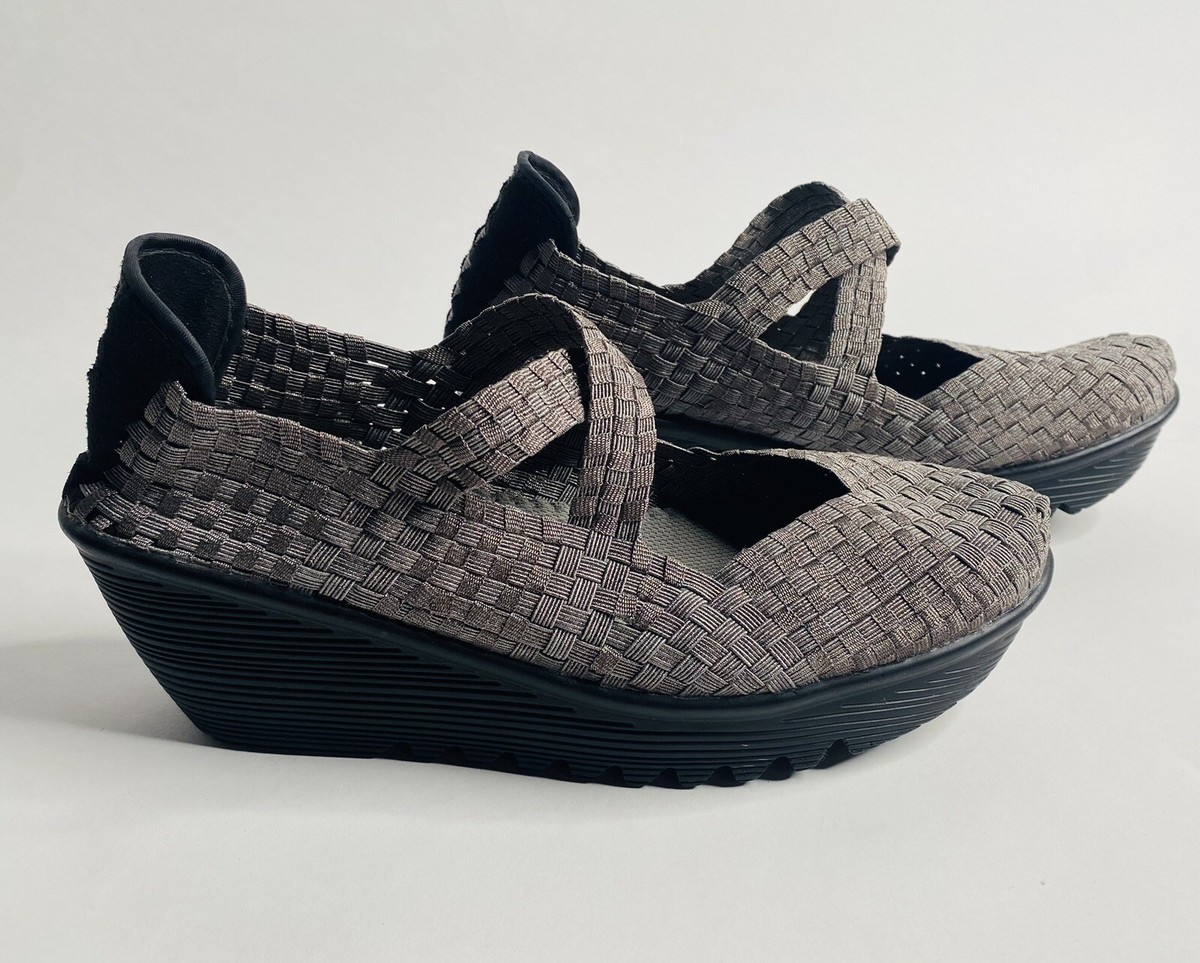 BM Bernie Mev Women's Slip On Casual Comfort Shoes Gray Sz 41