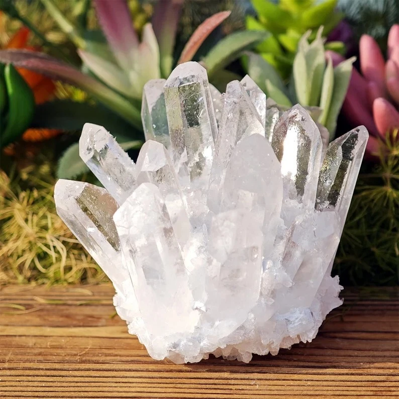 400g+ Rare Large Raw Clear Quartz Crystal Cluster Quartz Mineral Specimens Decor - Image 4 of 4