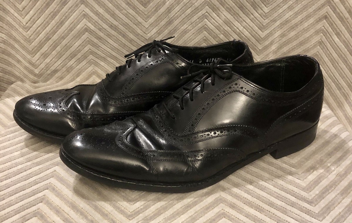 Florsheim Imperial Wingtip US 11D Black Leather Lace up 92329 Mens