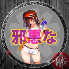 ONE WICKED ANIME CHICK DJ Turntable Slipmat 12 inch FAST SHIPPING record player