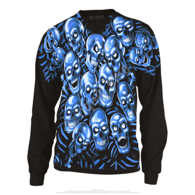 JUICY J STAY FLY-SKULL PILE-BLUE-Long 