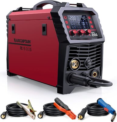 MIG Welder 200Amp 6 in1 110V/200V Gas /Flux Core /Stick/Lift TIG Welding Machine