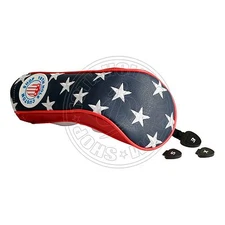 19th Hole Custom Shop US Flag Star Stripes Fairway Metal Wood Head Cover w/# Tag