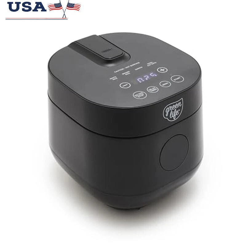 4-Cup Nonstick Rice Cooker Touch-screen Removable Dishwasher Safe Ceramic Pot US