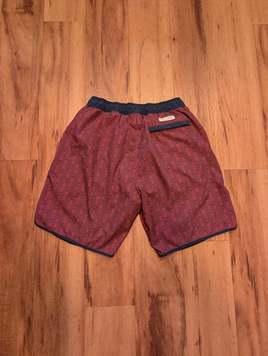 Fair Harbor Shorts Mens Medium Red Navy Blue Geometric Patterned Lined Shorts - Picture 8 of 9