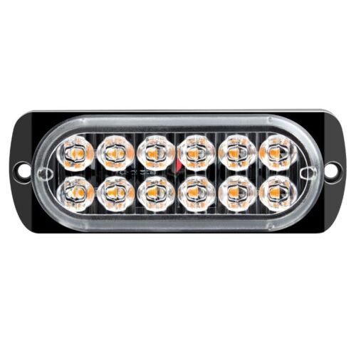 4xAmber White LED Strobe Light Front Grille Side Marker Emergency Hazard Warning - Picture 4 of 6