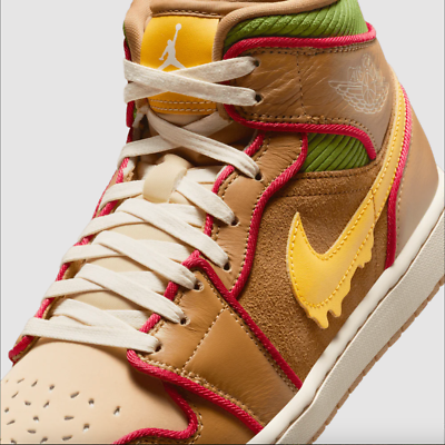 Size 10.5 - Air Jordan 1 SE Mid Cheeseburger for sale online | eBay