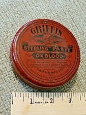 Vintage Griffin Sterling Paste Ox Blood Shoe Polish Tin