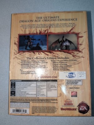 Dragon Age Origins PC Singapore Exclusive Collector's Edition Wood