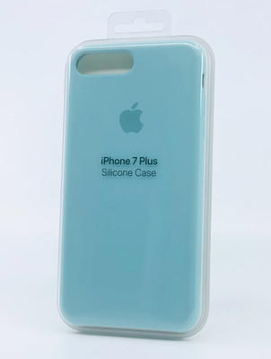 OEM Genuine Apple Soft Silicone Case for iPhone 7 Plus iPhone 8 Plus - Sea Blue