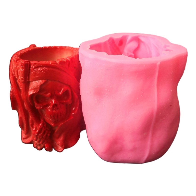 3D Skull Flowerpot Pen Holder Mold Epoxy Mold Making Jewelry