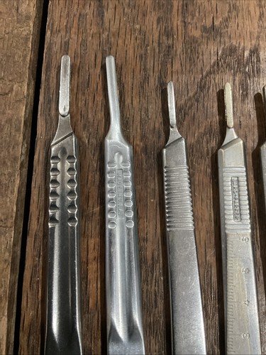 Vtg Lot of 6 Bard-Parker Jarit Scalpel Handles #3 ~ #4 - Picture 4 of 4