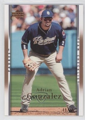 2007 Upper Deck Team Checklist Gold 49/75 Adrian Gonzalez #497 2u3