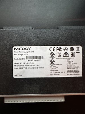 MOXA IOLOGIK E1210 ETHERNET REMOTE, I/0 WITH 2 PORT SWITCH AND 16 DIS
