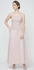 Alex Evenings Glitter Lace Satin Dress Blush Pink, Mother Of Bride New Plus 18