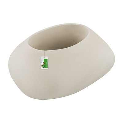 Ethik Premium ovaler Blumentopf Sand dekorativ creme rund premium 24x50cm