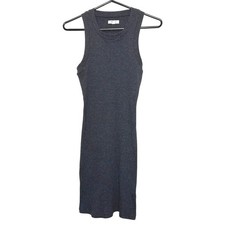 Madewell Dress Women's S Gray Ribbed Tank Sleeveless Bodycon Casual minimal