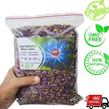 Dried Blue Lotus Petals cut Nymphaea caerulea Crushed Organic Natural Herb Drink