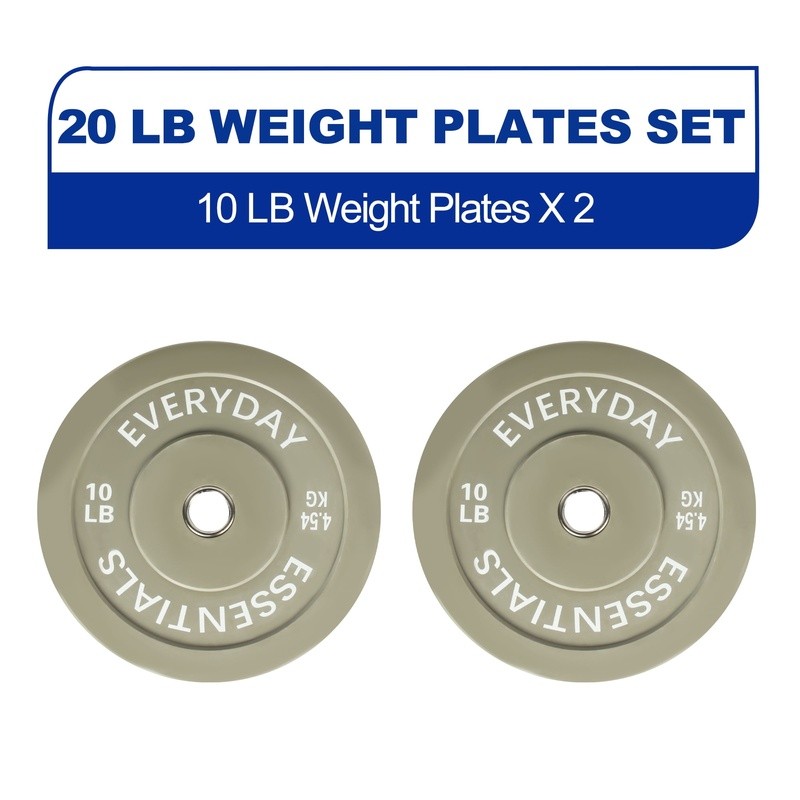 Olympic Bumper Plates Rubber Weight Plates Home Gym Durable Fitness Equipment US
