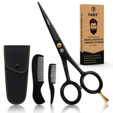 5 Professional Beard Mustache Scissors with 1 Beard Comb 1 Mustache Comb and