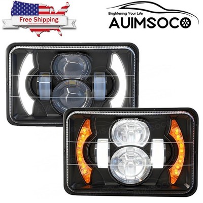 Newest 2pcs 130W 4x6''inch Led Projector Headlights for chevy k5 blazer 1981-1986