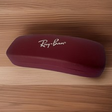 Ray-Ban Maroon Hard Case for Glasses Small Clamshell Excellent Used Condition