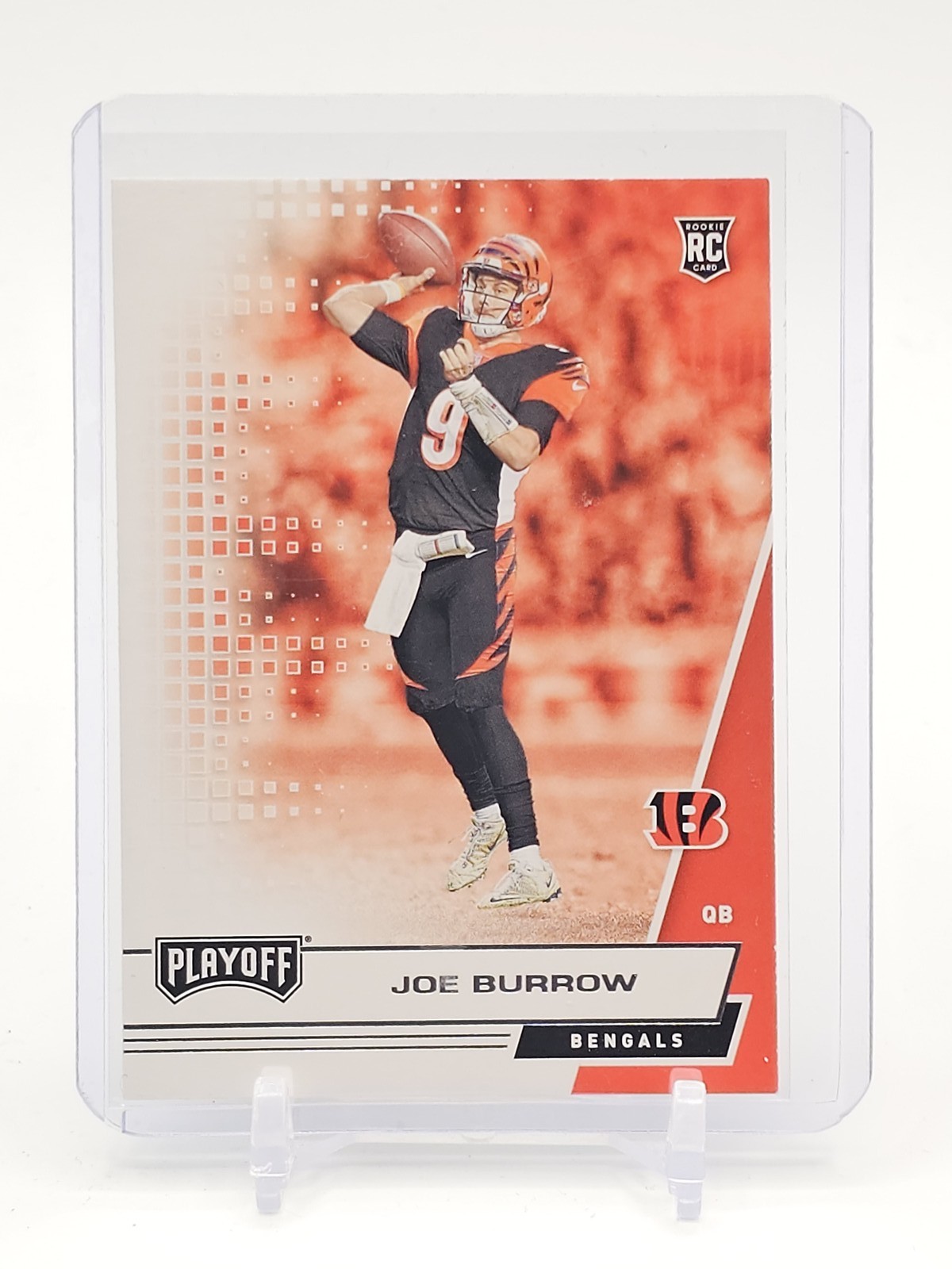 JOE BURROW 2020 PANINI PLAYOFF FOOTBALL ROOKIE #201 BENGALS Q5690