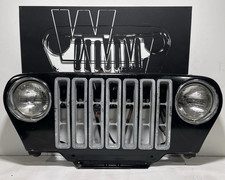 97 Only Latch Front Grille 97-06 Jeep Tj Wrangler Black Px8 Grill Panel Painted