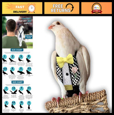 Adjustable Bird Diaper for Parrots Cockatiels Reusable Washable Cloth Comf