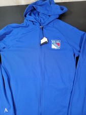 Antigua NY Rangers Legacy Full Zip Hoodie Mens Small NHL Hockey Lightweight 