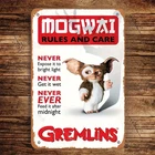 Vintage Gremlins Mogwai Rules Wall Tin Metal Signs Home Décor 8x12 Fade-Resistan