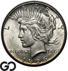 1926 Peace Dollar, Great Skin, Choice BU++