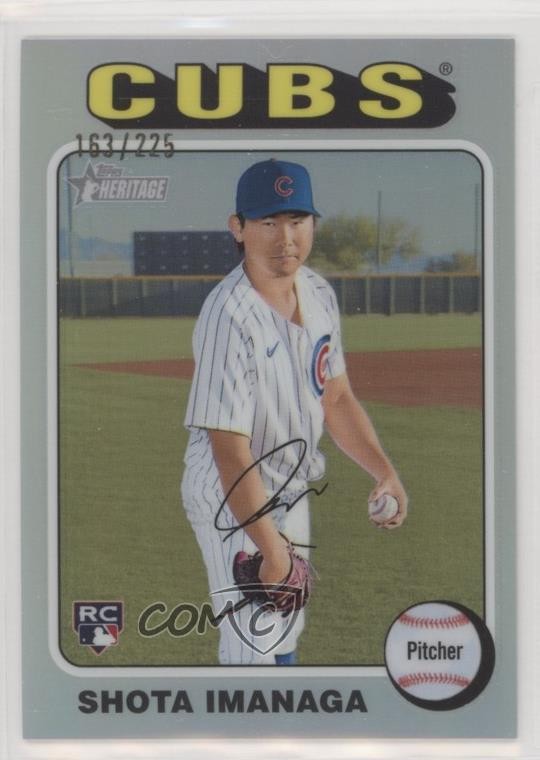 2024 Heritage High Number Chrome Silver Border /225 Shota Imanaga Rookie RC 19c6