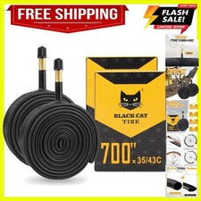 2 Pcs 700x23C/25C 700x28C/32C Bike Tubes, 48mm FV Presta Valve, 700C Bike Tir...