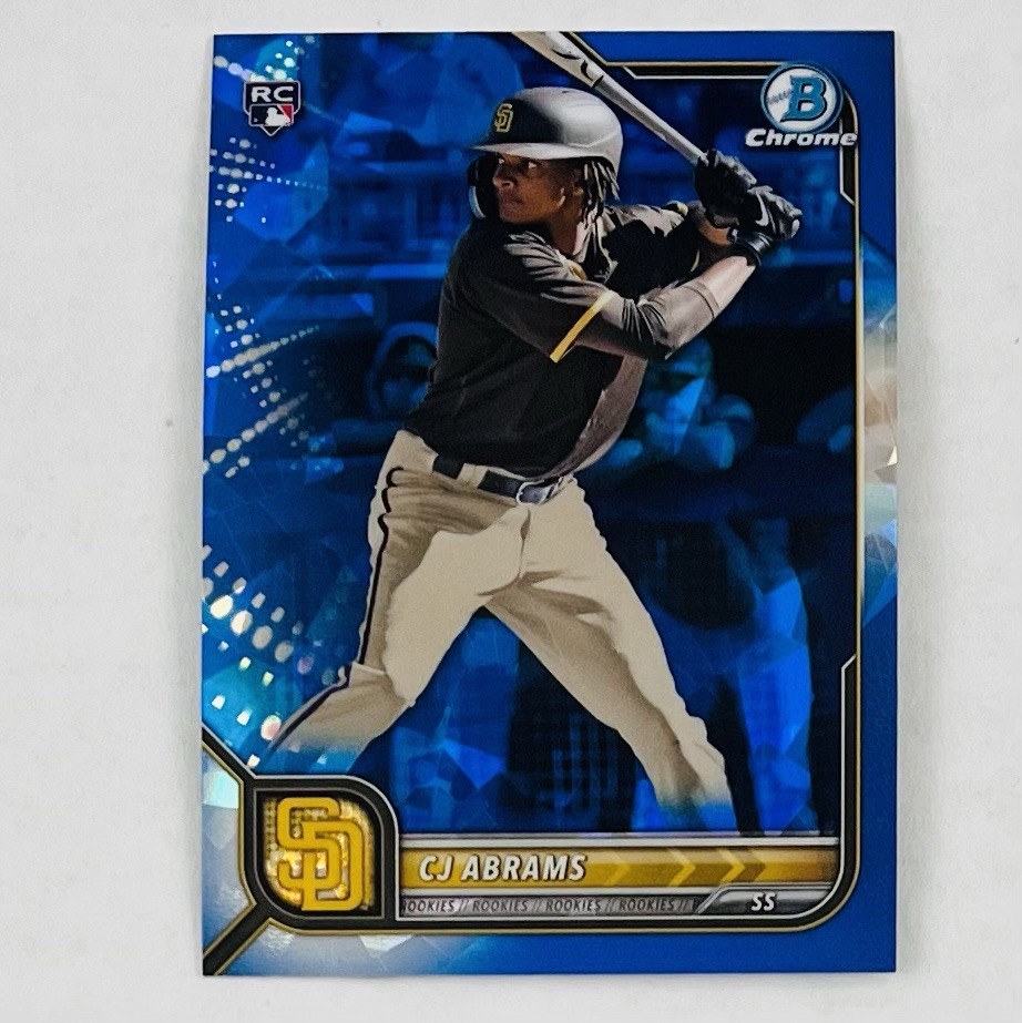 CJ Abrams 2022 Bowman Chrome Sapphire Rookie #12 RC Refractor Padres MLB