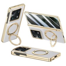 For Motorola Razr Fold 2026 Hinge Cover Leather Magnetic Case Screen Film