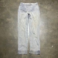 Vintage 50s Grey Corduroy Side Clasp Workwear Chinos 28x28 1950s True Vintage