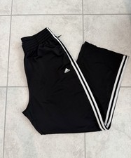Adidas Pants Mens XL Black Wide Leg Track Joggers Warm Up Athletic Training Gym