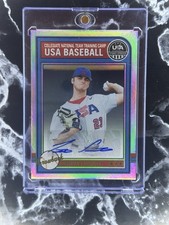 2025 Panini USA Baseball Stars And Stripes Jonathan Santucci Training Camp Auto