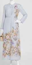 Zimmermann Womens Blue Coco Billow Silk Maxi Dress Size US 4