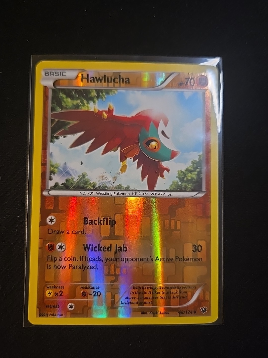 Pokemon Hawlucha 48/124 Fates Collide Reverse Holo