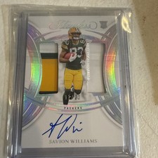 2025 Flawless Savion Williams Rookie Dual Patch Auto /20 #RDPA-SWS Packers