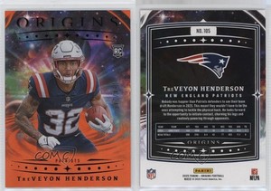 2025 Panini Origins Rookies Holo Orange /249 TreVeyon Henderson #105 Rookie RC