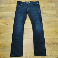 Replay Waitom Jeans Mens W38 L34 Blue Raw Indigo Regular Fit Straight Leg Denim