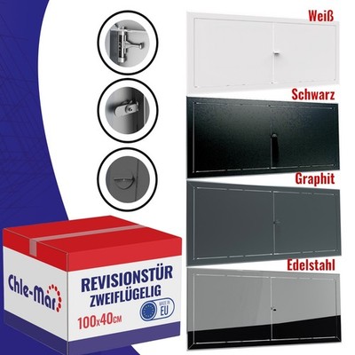 CHLE-MAR  Revisionstür Revisionsklappe zweiflügelig Knauf 100x40cm