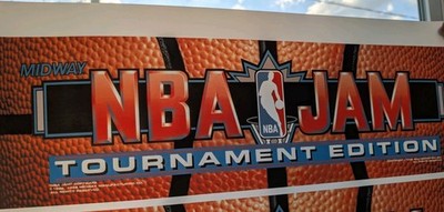 NBA Jam T E  tournament condition Arcade Marquee by Midway backlight latex inks