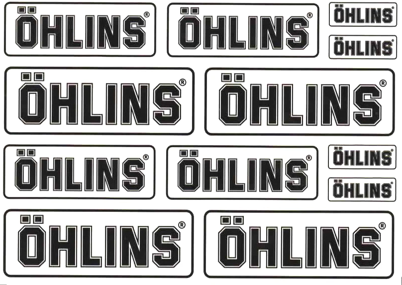 Öhlins Stickers Die Cut Vinyl Aufkleber Pegatinas Autocollants Adesivi